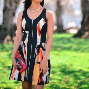 Mossimo Abstract Zip up dress Size XL